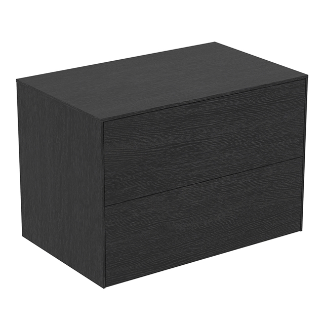 Atelier Conca 80cm Basin Unit w/ 2 Drawers (No Cutout) - Smoked Oak