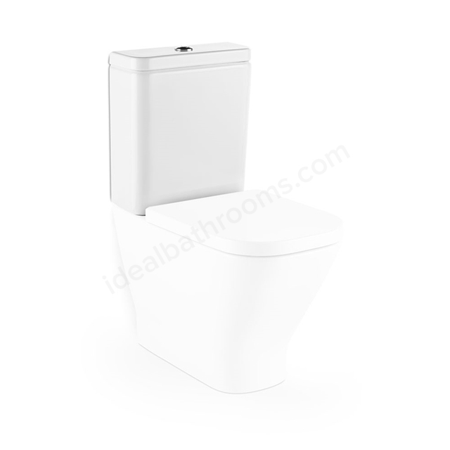Roca The Gap Compact Collection a801732004 Toilet Seat with Soft-Closing Mechanism White 