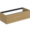 Atelier Conca 120cm wall hung washbasin unit with 1 drawer; no worktop; light oak