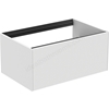 Atelier Conca 80cm wall hung washbasin unit with 1 drawer; no worktop; matt white