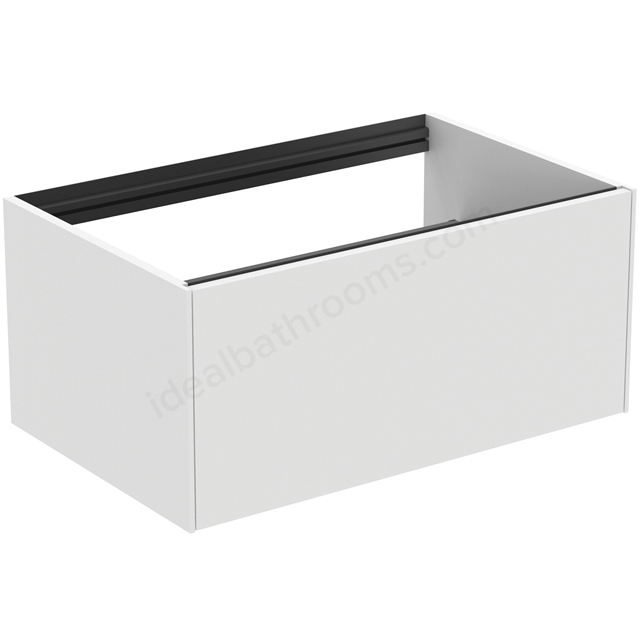 Atelier Conca 80cm wall hung washbasin unit with 1 drawer; no worktop; matt white