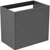 Atelier Conca 60cm wall hung short projection washbasin unit with 1 external drawer & 1 internal drawer; no worktop; matt anthracite