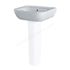 Essential Fuchsia 450mm Pedestal Basin 1 Tap Hole