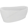 Atelier Around 180cm x 85cm freestanding  bathtub in gloss white with chrome clicker waste and integrated slotted overflow