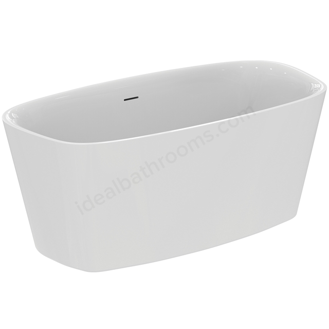 Atelier Dea 1500mm x 750mm freestanding double ended bathtub with clicker waste and  integrated slotted overflow - White