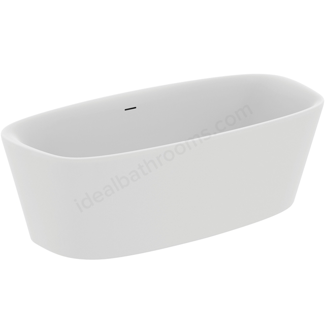 Atelier Dea 1900mm x 900mm freestanding double ended bath with clicker waste and integrated slotted overflow - Matt White