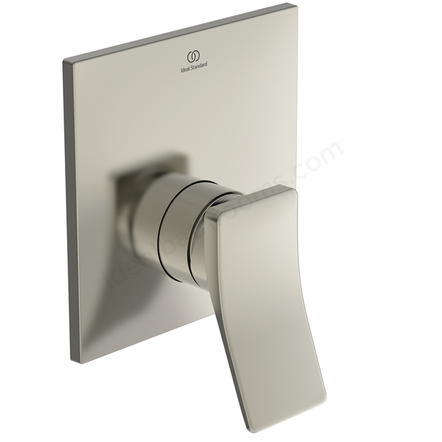 Atelier Conca single lever built-in shower mixer; silver storm