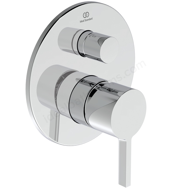 Atelier Joy single lever built-in shower with diverter; chrome 