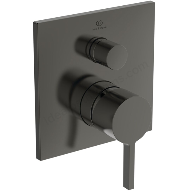 Atelier Joy Neo single lever built-in bath shower mixer valve; magnetic grey