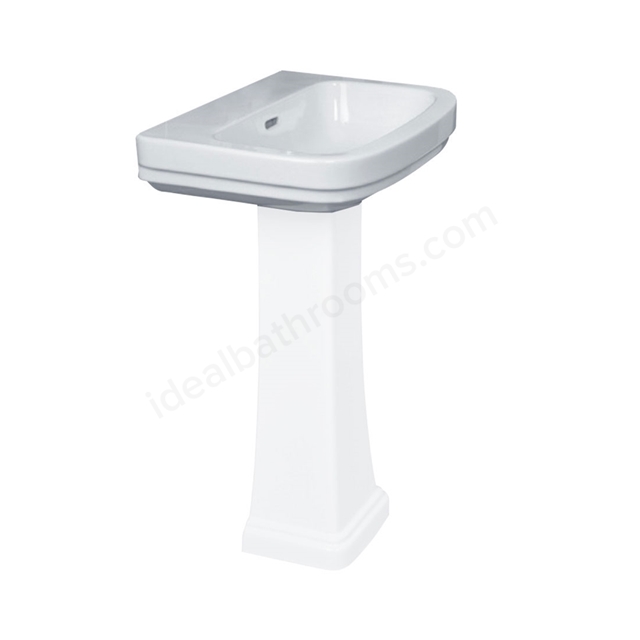 Essential Iris 550mm Pedestal Basin 2 Tap Holes