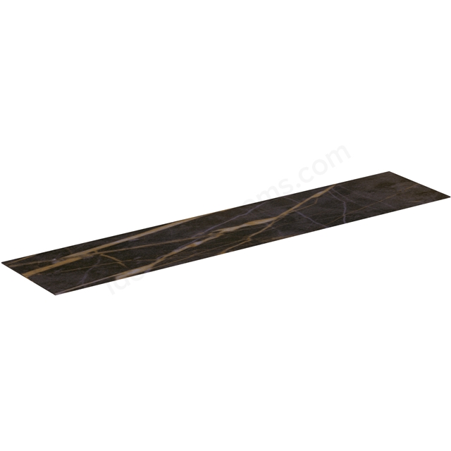 Atelier Conca 240cm ceramic worktop; black desire marble 