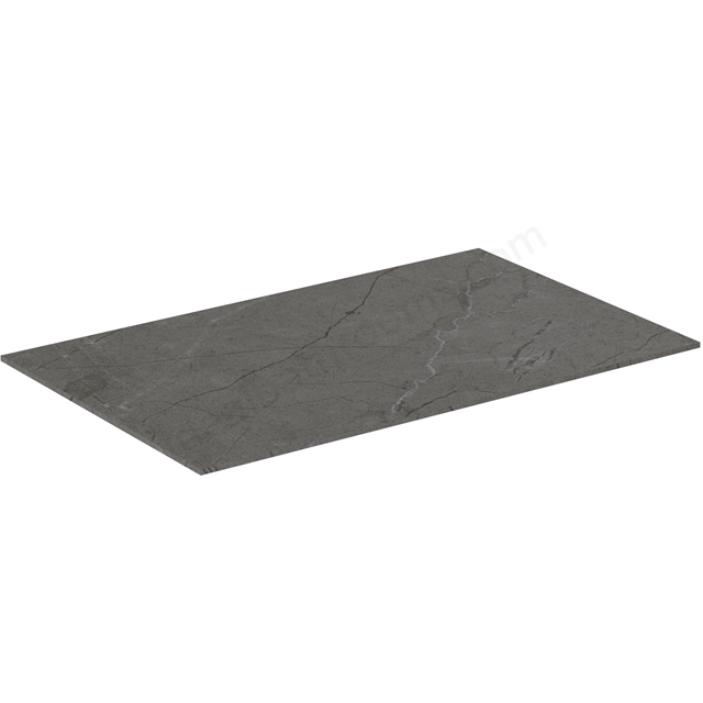 Atelier Conca 60cm short projection ceramic worktop; grey stone