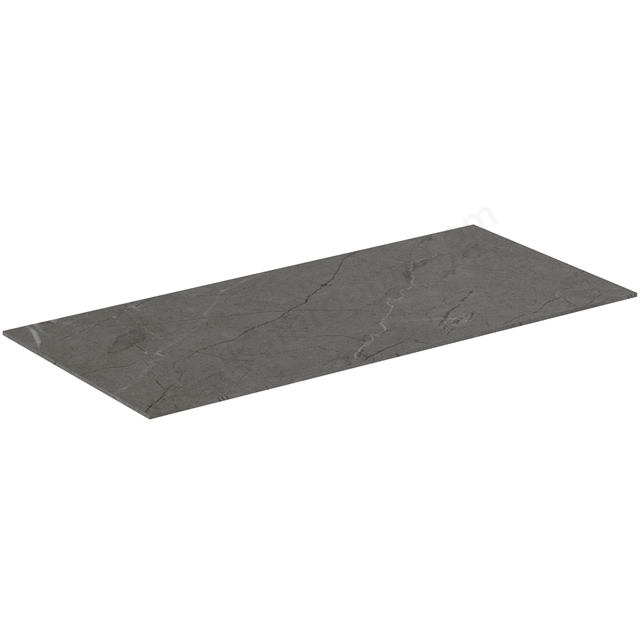 Atelier Conca 80cm short projection ceramic worktop; grey stone