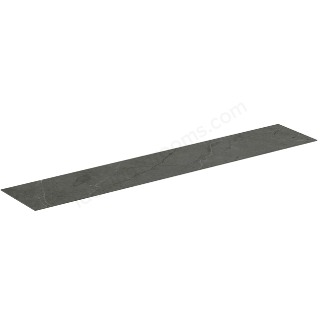 Atelier Conca 200cm short projection ceramic worktop; grey stone