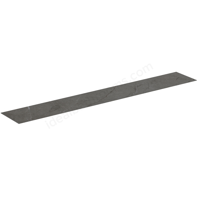 Atelier Conca 240cm short projection ceramic worktop; grey stone