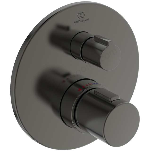 Atelier Ceratherm C100 Built-In Shower Valve; Round Thermostatic; 1 Outlet - Magnetic Grey