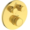 Atelier Ceratherm Navigo Built-In shower mixer; Round Thermostatic; 2 Outlet - Brushed Gold