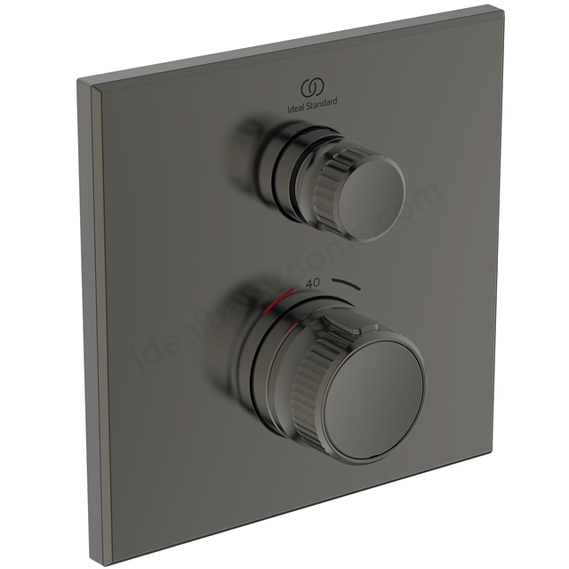 Atelier Ceratherm Navigo Built-In shower mixer;Square Thermostatic; 1 Outlet - Magnetic Grey