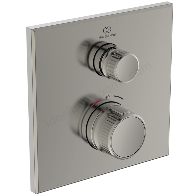 Atelier Ceratherm Navigo Built-In shower mixer;Square Thermostatic; 1 Outlet - Silver Storm