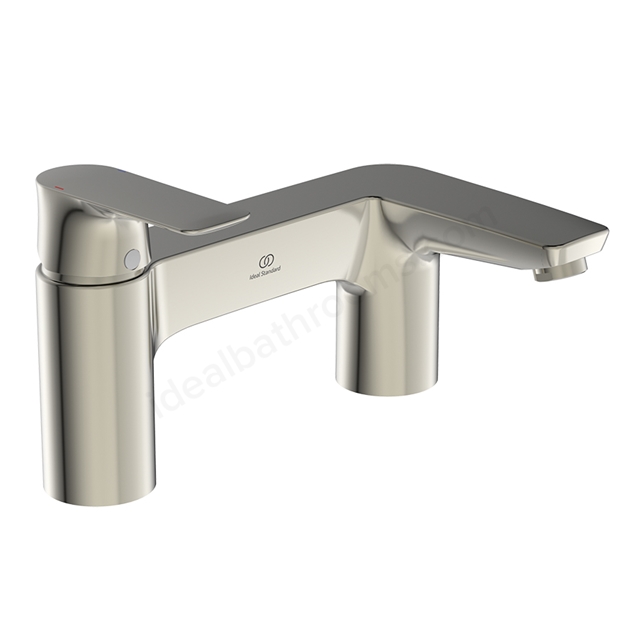 Atelier Connect Air 2 Tap Hole Hole Bath Filler; Dual Control - Silver storm