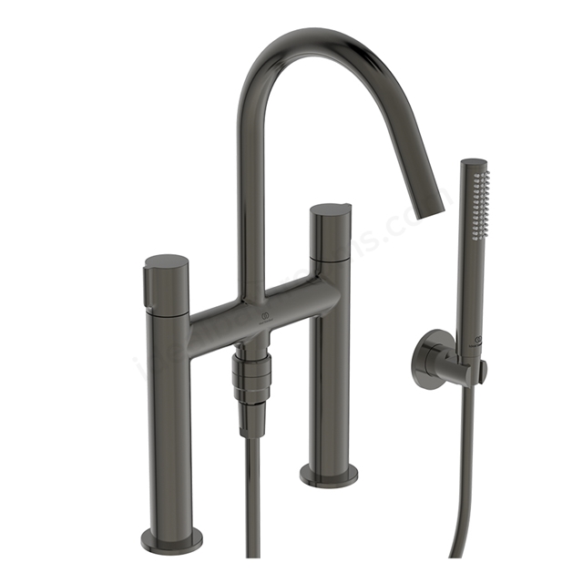 Atelier Joy 2 Tap Hole Hole Bath Shower Mixer w/ Shower Set - Magnetic Grey