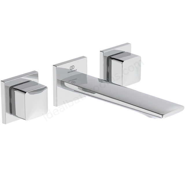 Atelier Conca Wall Mounted Basin Mixer; Dual Control - Chrome