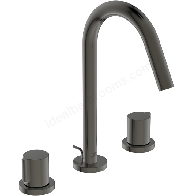 Atelier Joy Deck Mounted 3 Tap Hole Basin Mixer - Magnetic Grey 