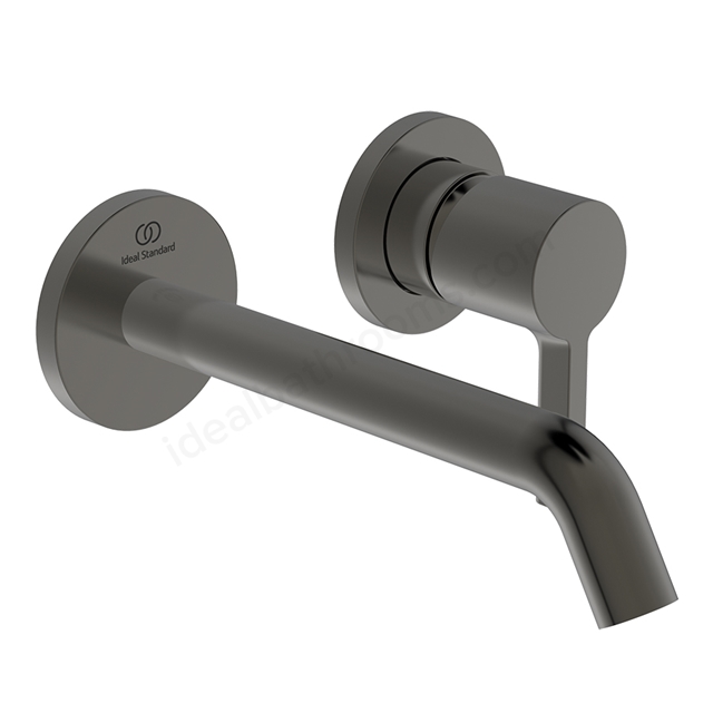 Atelier Joy Wall Mounted Basin Mixer; 180mm Spout - Magnetic Grey