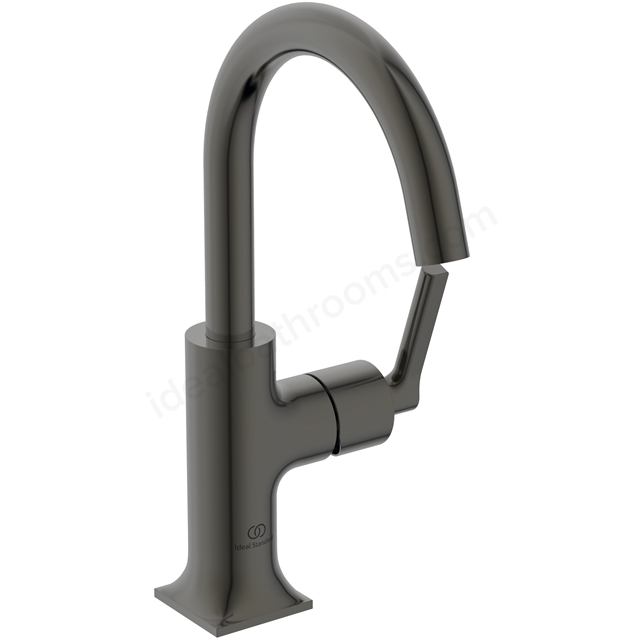 Atelier Joy Neo Mini High Spout Basin Mixer; Single Lever - Magnetic Grey