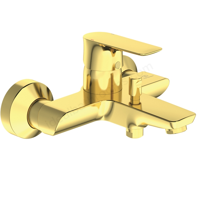 Atelier Connect Air wall mounted bath shower mixer; brushed gold