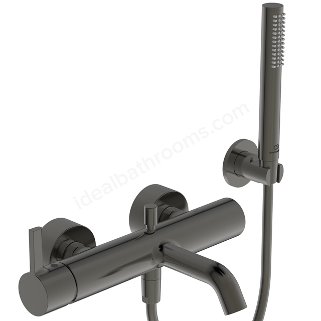 Atelier Joy single lever exposed shower mixer with kit; magnetic grey