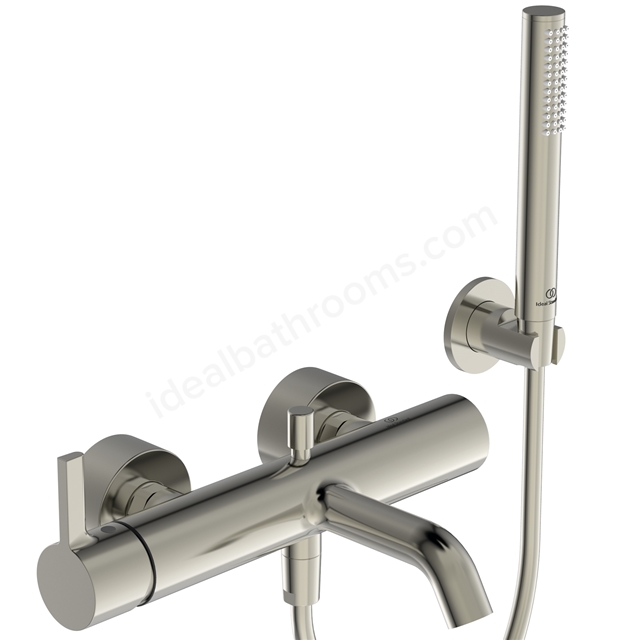 Atelier Joy single lever exposed shower mixer with kit; silver storm