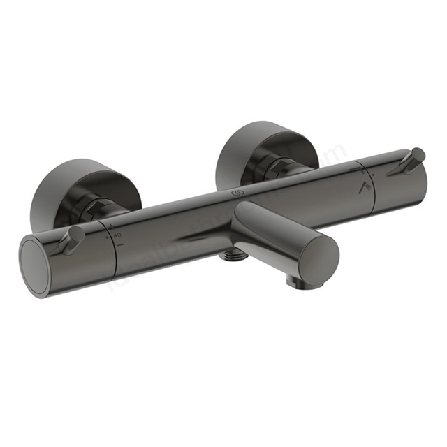 Atelier Ceratherm T125 exposed thermostatic wall mounted bath shower mixer; magnetic grey