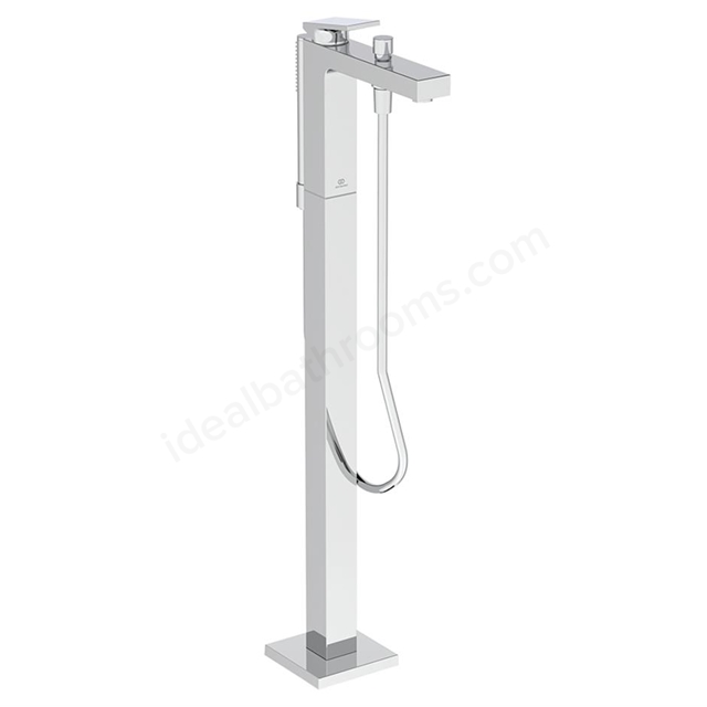 Atelier Extra single lever freestanding bath shower mixer with shower set; chrome