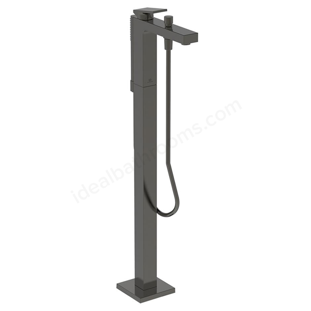 Atelier Extra single lever freestanding bath shower mixer with shower set; magnetic grey
