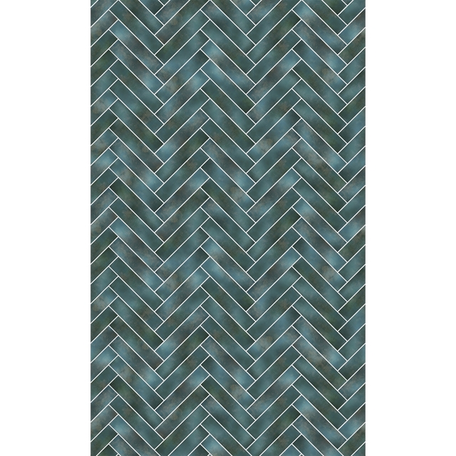 Kinewall Blue Green Herringbone 1250mm x 2500mm Panel