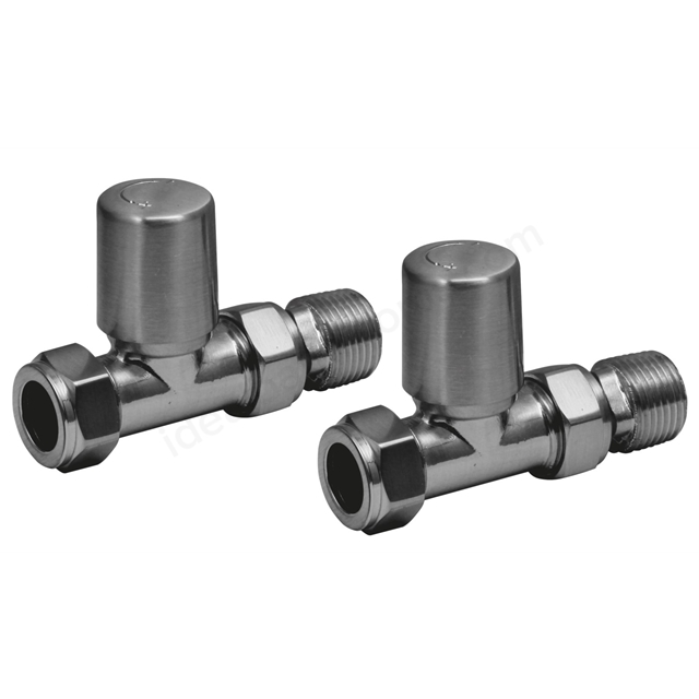 Scudo Gunmetal Radiator Valve Straight 15mm (Pair)