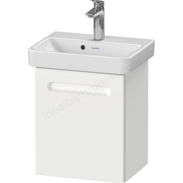 Duravit No.1 wall hung vanity unit; white matt; Left hand; 390mm