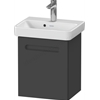 Duravit No.1 wall hung vanity unit; Graphite Matt; Left hand; 390mm