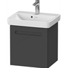 Duravit No.1 wall hung vanity unit; Graphite matt; Left hand; 440mm