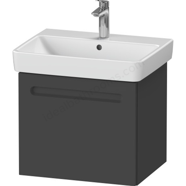 Duravit No.1 vanity unit wall hung; Graphite Matt; 1 drawer; 540mm