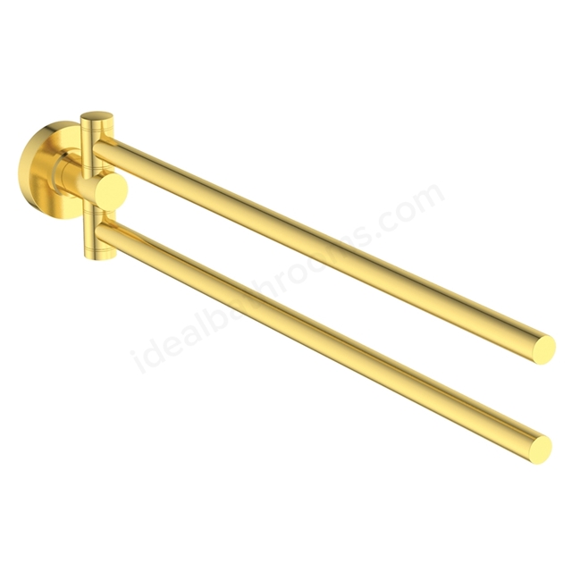 Ideal Standard IOM Double Towel Bar - Brushed Gold