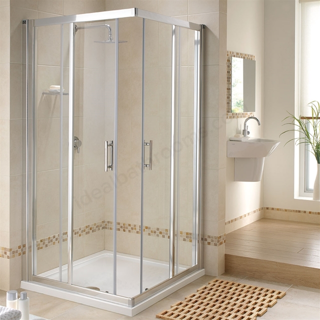 Twyford GEO6 900x900mm Sliding (2 Door) Corner Entry Enclosure; 6MM Glass