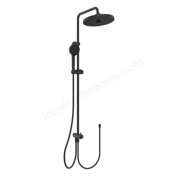 Ideal Standard Ceraflow T25+ Shower Diverter System with 260mm 2 Function Showerhead and 100mm 2 Function Handspray - Silk Black