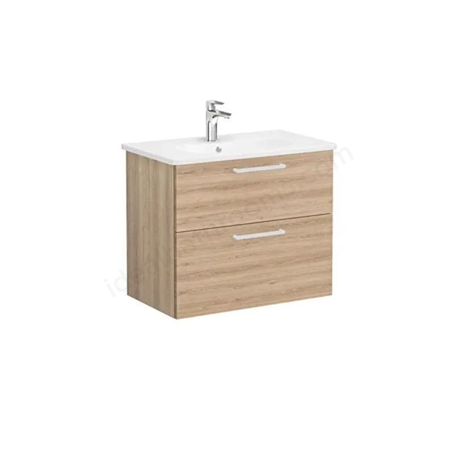 VitrA Zentrum Washbasin Unit 800mm 2 Drawer unit, Natural Oak