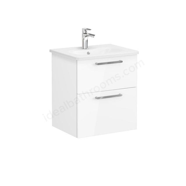 VitrA Zentrum 600mm Washbasin Unit with 2 Drawers - Gloss White