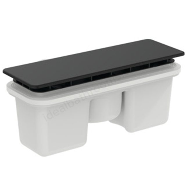 Ideal Standard Ultraflat Rectangular Shower Waste & Adaptor - Matt Black