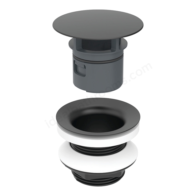 Geberit Washbasin Waste & Valve Cover 32mmØ x 50mmD, Matt Black