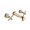 Harrogate Wall Mounted Basin Mixer - Aged Brass