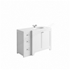 Harrogate White 1210 x 530 Worktop and Basin Right Square Sides 